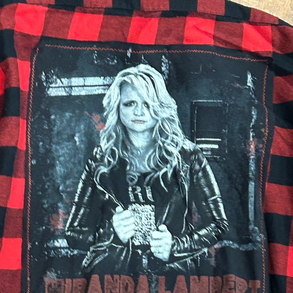 NWT Upcycled  Miranda Lambert Graphic Flannel Size XXL - Picture 6 of 12
